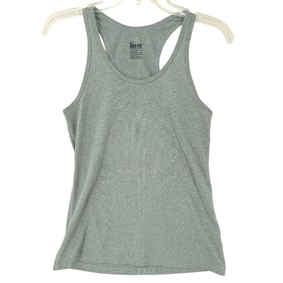 Nike Dri-FIT Gray Racerback Tank Top XS - Picture 1 of 5